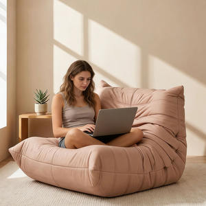 Nouvelle Arrivée - Fauteuil de relaxation individuel confortable en tissu avec éponge compressée, gain de place, idéal pour salon ou coin fenêtre - Product Image 3