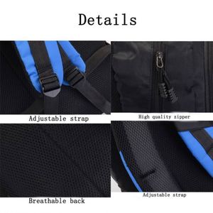 <b>Large</b> Fashion Waterproof School <b>Backpack</b> 17 Inch Nylon Zipper Unisex Teenagers 20-36L Capacity Physiological Curve Back Interior - Product Image 5