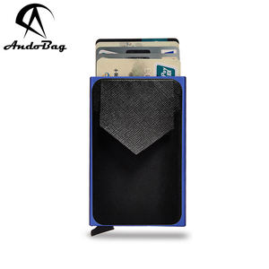 Porte-cartes AndoBag pour femmes et hommes, blocage RFID, portefeuille intelligent en métal aluminium tendance, pince à billets - Product Image 1