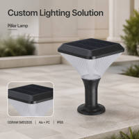 Lampe solaire anti-âge pour poteau, éclairage extérieur solaire pour jardin, cour, allée, villa, lumière ambiante extérieure 5w