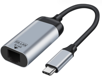 Câble adaptateur USB vers Ethernet Vitesse réseau super rapide 1000mbps 2.5G Type C vers RJ45 Gigabit Ethernet Fil de convertisseur de données réseau