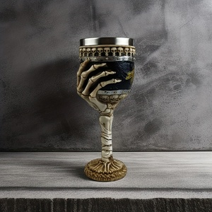 Medieval Skull Mug - 200ml Stainless Steel Skeleton Spirit Cup For Whiskey, Beer, Halloween