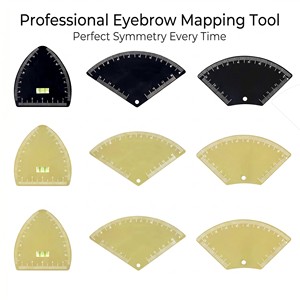 VIDUER Règle de traçage des sourcils professionnelle en acier inoxydable, pour un <span class=keywords><strong>dessin</strong></span> rapide en 1 minute, outil de microblading et PMU, conception de sourcils personnalisée - Product Image 6