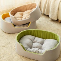 Lits pour animaux de compagnie pliables toutes saisons, durables, avec housse en éponge amovible, lavables, double face, pour petits animaux, portables pour l'été, vente en gros