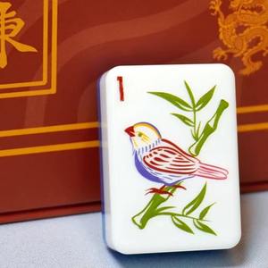 2026 Novedad: Fichas de Mahjong Americanas de Acrílico Talladas a Medida, de Lujo y Ecológicas, Diseño Panda Azul de Shanghái, con Patas Metálicas Plegables (4 unidades) - Product Image 3