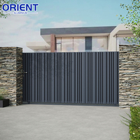 Portail d'entrée automatique en aluminium résistant aux intempéries, grand portail de sécurité, design de portail principal, directement de l'usine, modèles de portails pour maison