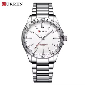 Montre-bracelet sport et mode 8452, quartz, alliage, verre, bracelet en acier inoxydable, étanche, aiguilles lumineuses, meilleur cadeau - Product Image 5