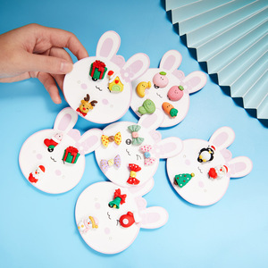 Conjunto de broche de natal hovanci, 3 peças com broche de polímero, argila e pinguim para árvore de natal - Product Image 3