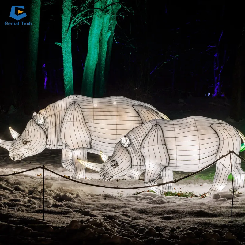 Gtcc47 Chinese Dieren Lantaarn Traditionele Stof Tijger Festival Lantaarn Voor Tuin