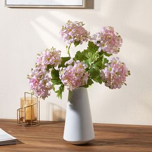 Fleurs artificielles d'hortensia Meng Jie en soie blanche pour décoration intérieure et accessoires de mariage - Product Image 3