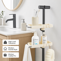 Support de rangement pour robinet de salle de bain, organiseur d'évier de cuisine pour savon et éponge
