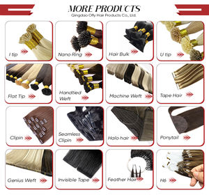 새로운 스타일 V 모양 클립 실제 인모 토퍼 V 부분 클립 인 헤어 익스텐션 - Product Image 6