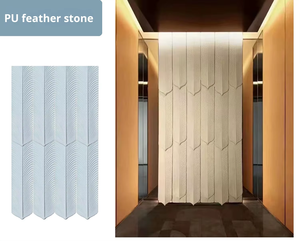 Panneaux muraux en pierre PU à motif plume, insonorisés pour <span class=keywords><strong>maison</strong></span> résidentielle, service OEM/ODM pris en charge, nouvelle arrivée - Product Image 6