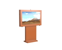 Kios Digital Signage Luar Ruangan Mode Lanskap Tahan Air Kecerahan Tinggi Sensor Cahaya Otomatis
