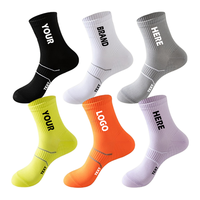 Nouveau produit : Chaussettes de sport jacquard personnalisées avec logo, chaussettes de sport athlétiques pour hommes, chaussettes de course personnalisées, chaussettes jacquard tricotées