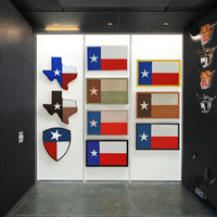 Parches Rectangulares Planos Bordados en 3D Ecológicos Personalizados, con Gancho y Bucle, Banderas Latinoamericanas, para Bolsas de Tela No Tejida