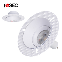 Personnalisation d'usine Matériau en fer et aluminium Ip65 Downlight étanche Led Anti-éblouissement Trimless Downlight