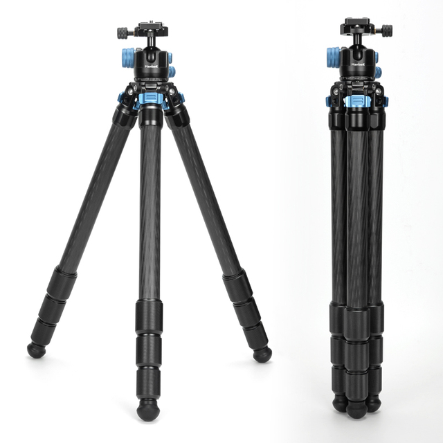 Manizek TP362 Professional Heavy Duty Camera Video Tripod Kit Carbon Fiber 40mm Damping Adjustable Ball Photographic Equipment