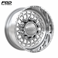 Nouvelle Arrivée Jante Forgée Polie Chrome Motif Multi-Boulons 22*12 22*14 pour Ford F-450 F-550 (Classic/DRW) RAM 4500 5500