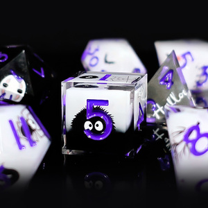 ชุดลูกเต๋าวัสดุเรซินลายสเลนเดอร์แมนน่ารัก7ชิ้น/เซ็ตพร้อมขอบคมสำหรับเกมกระดานความบันเทิง DND - Product Image 5