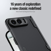 Nouveautés 2026 : Étui magnétique fin Nillkin pour iPhone Duo / Fold, coque arrière mate givrée avec protection de l'appareil photo et grip antidérapant