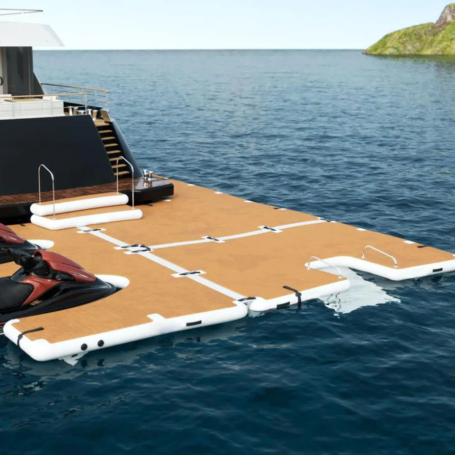 2.5M Fishing Water DWF Floating Inflatable Dock Eva Pad Mattress Sea Boat Leisure Land