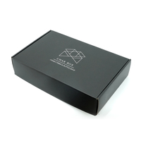 Boîte d'expédition en carton ondulé noir personnalisée, emballage imprimé pour vêtements, produits de beauté, coffrets cadeaux et commandes e-commerce