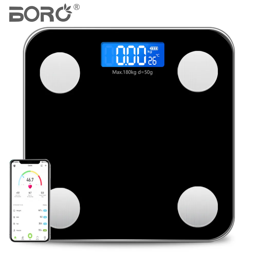 BL-2606 Good price bathroom floor smart body fat bmi barcode baby weighing health scales