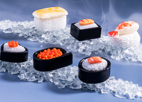 Supplier Gantungan Kunci Resin Makanan Jepang 3D Bentuk Donat Permen Lolipop Flatback, Salmon Sushi, Wine, Ikan, Nasi Kepal, Ramen