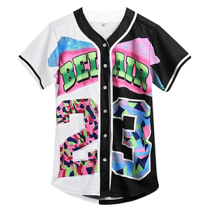 Chemises de baseball vintage pour hommes de haute qualité et élégantes à col en V unisexe - Product Image 1
