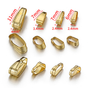 Conectores de Pinza para Colgantes de Acero Inoxidable con Baño de Oro de 18K para Joyería DIY |   Fornituras para Collares de Varios Tamaños Que No Se Destiñen - Product Image 2