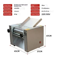 Machine à pâte et à nouilles entièrement automatique en acier inoxydable 304, 110V/220V, pour usage commercial, machine à presser la pâte de comptoir
