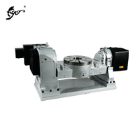 Table rotative CNC haute précision Tiger 400 mm 5 axes, engrenage à vis sans fin à double filetage d'origine Taïwan, frein hydraulique à enroulement, réglage 0,001