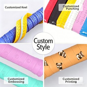 Bande adhésive personnalisée pour raquettes de badminton et de tennis, OEM ODM, antidérapante, absorbant la transpiration, avec emballage individuel - Product Image 5