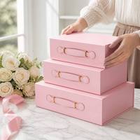 Boîtes pliables en forme de cube, boîtes à bijoux, boîtes en papier pliables, boîte pliable magnétique personnalisée 13x13x13, luxe premium, vente au détail en promotion