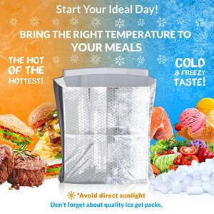 Doublure isotherme en feuille d'aluminium DB 12 x 12 x 5,5 pouces, argentée, pour le stockage alimentaire thermique dans les boîtes USPS - Product Image 4