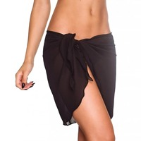 Traje de Baño Enterizo Sexy de Color Sólido para Mujer, Anti-UV, de Secado Rápido, Vestido de Playa y Falda Envolvente Tipo Pareo
