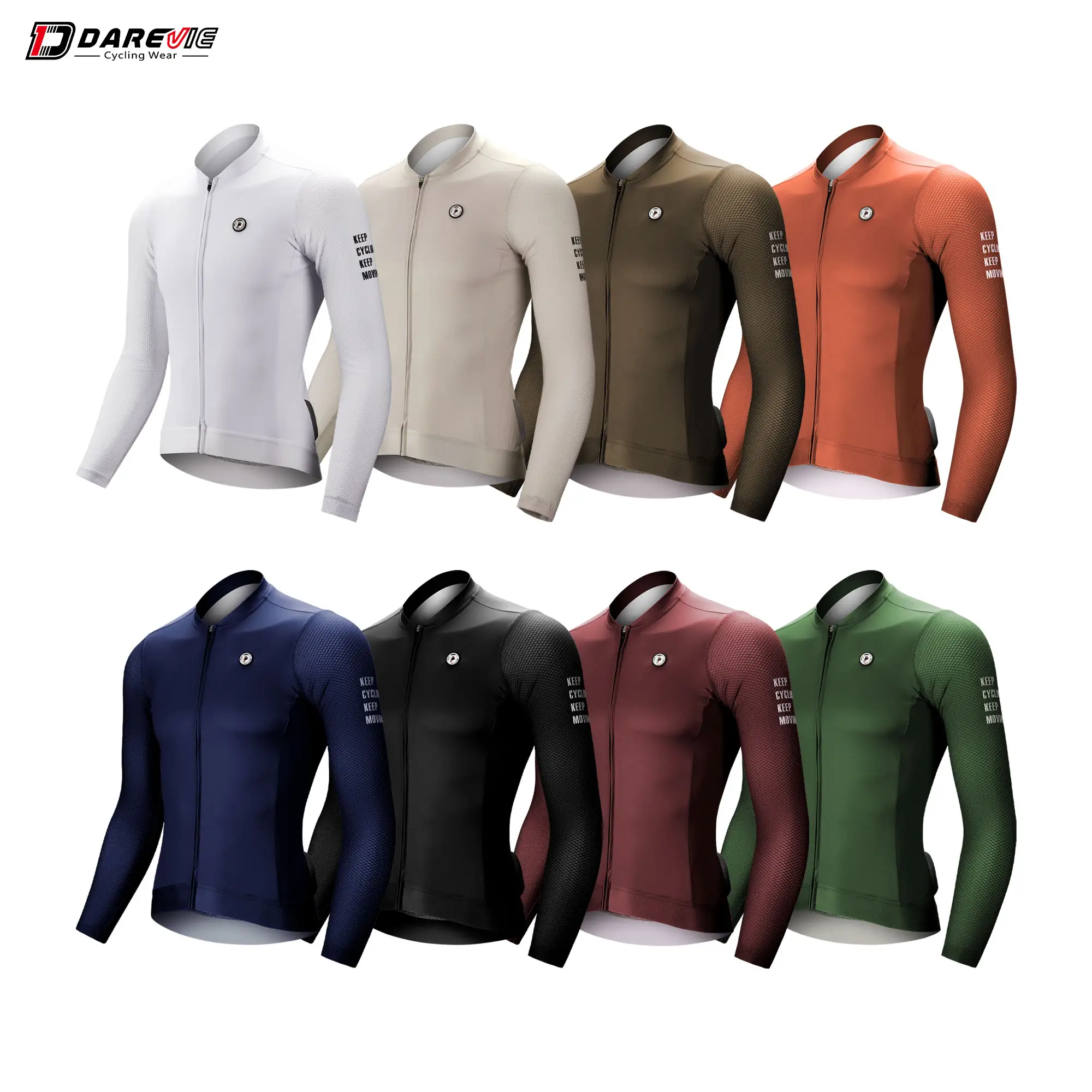 Maglia da ciclismo Darevie maglia da ciclismo da uomo maglia da bici a maniche lunghe maglia da ciclismo traspirante per bici da strada