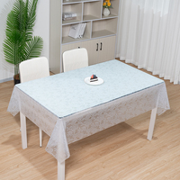 Nappe transparente en PVC à motif floral RNPT, imperméable, anti-déversement, avec dentelle, pour cuisine, salle à manger, mariage, banquet