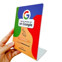 Sans contact Google Map Review Nfc Tap Stand Logo personnalisé Qr Code Scanning Table Menu Display Stand