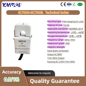 Yhdc SCT006 SCT006L หม้อแปลงแบบแยกส่วนหลักเซ็นเซอร์กระแสแบบหนีบสำหรับมิเตอร์วัดพลังงานความแม่นยำสูง CE ROHS - Product Image 2