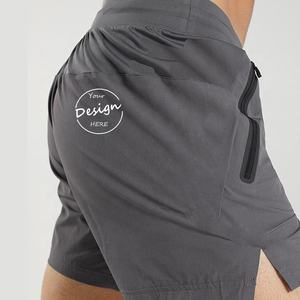 Pantalones cortos para correr informales atléticos para hombre de verano de nuevo diseño, tela Oxford teñida lisa, ecológica, transpirable, de secado rápido - Product Image 4