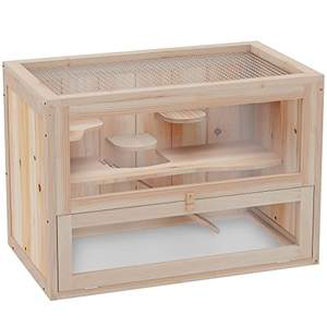 Criceto cincillà gabbia Hutch legno massello criceto casa Chilochilo personalizza fai da te dimensioni Multiple in legno naturale Pet House <span class=keywords><strong>1</strong></span> CTN/pz - Product Image 2