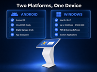 Pantalla Táctil Digital de Señalización de 65 Pulgadas, Pantalla Interactiva de Publicidad con Android 4K OEM