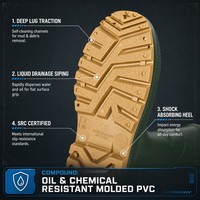 Bottes de pluie en PVC hautes jusqu'au genou, imperméables, antidérapantes, résistantes, légères, pour le travail agricole, avec certificat CE