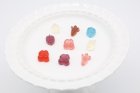 Eye-Catching Bite-Size Mini Gummy Candy Fruit Mix Sugar Coated for Dessert Toppings Bakery Decoration