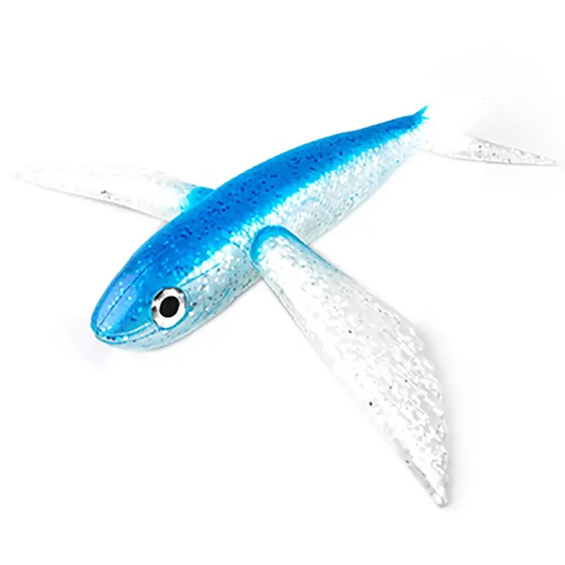 Yumuşak plastik sinek balık tuzlu su Trolling cazibesi Softy Teaser uçan balık balıkçılık cazibesi