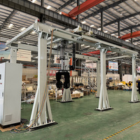 Robot portique télescopique multi-étages avec PLC, moteur à roulement et boîte de vitesses, puissance 3 kW, pour manutention industrielle automatisée, chargement/déchargement