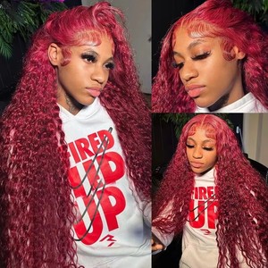 วิกผมแท้ 100% พร้อมส่ง สีเบอร์กันดี 99J ลอนลึก วิกผมแบบ HD Lace Closure และ Frontal วิกผมแท้แบบ HD หรือแบบใส - Product Image 3