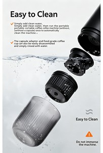 Machine à café portable électrique USB 2-en-1 avec logo personnalisé, 100 ml, 19 bars, auto-chauffante, pour <span class=keywords><strong>capsules</strong></span> et expresso - Product Image 5